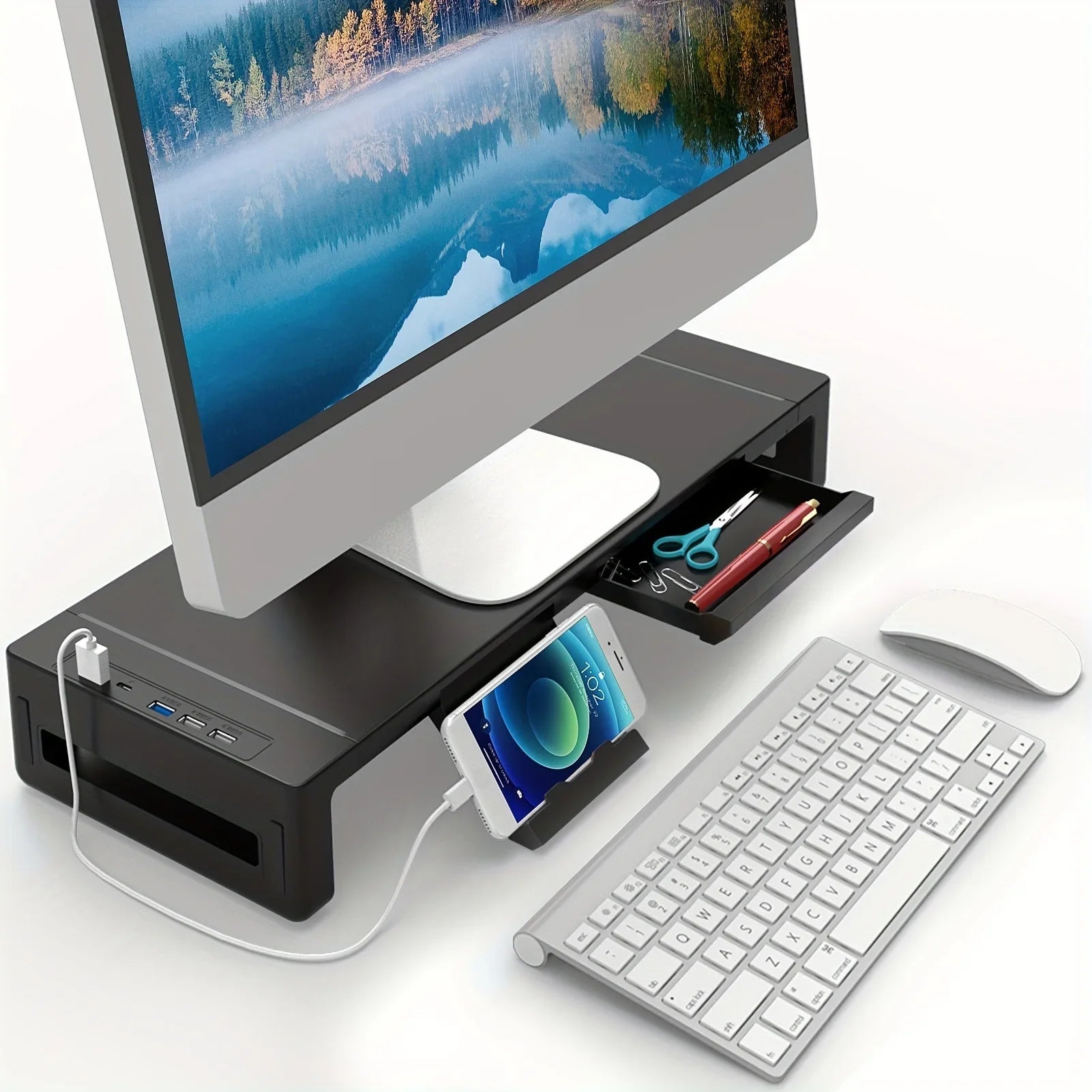 Adjustable Ergonomic Monitor Organizer