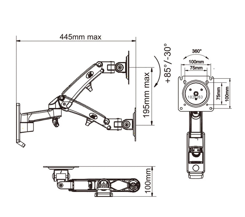 Ergonomic Floating Monitor Arm