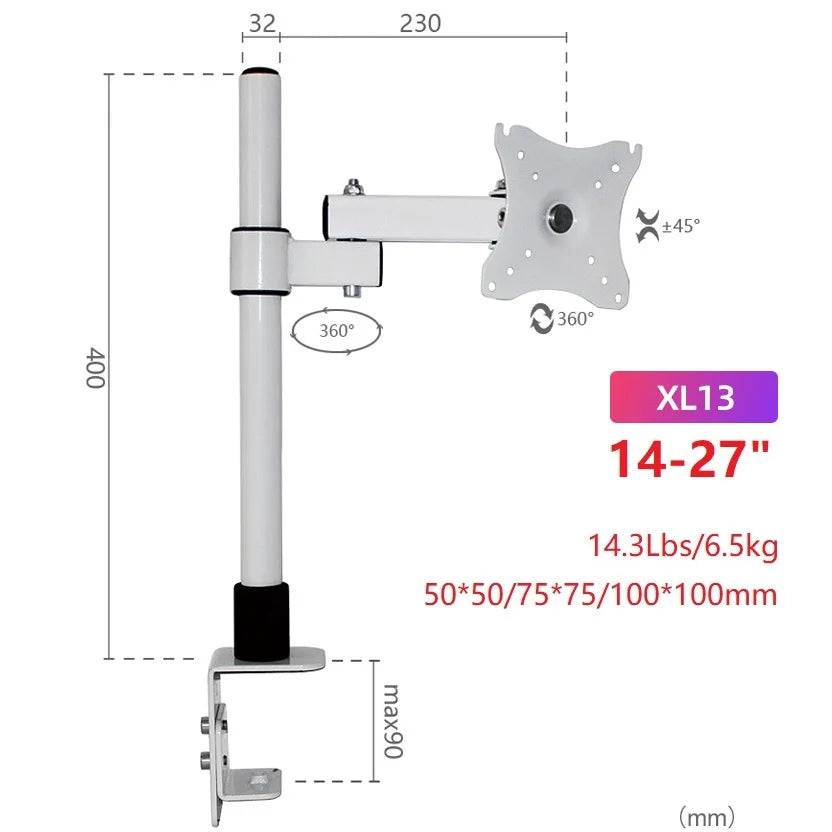 Ergonomic Floating Monitor Arm