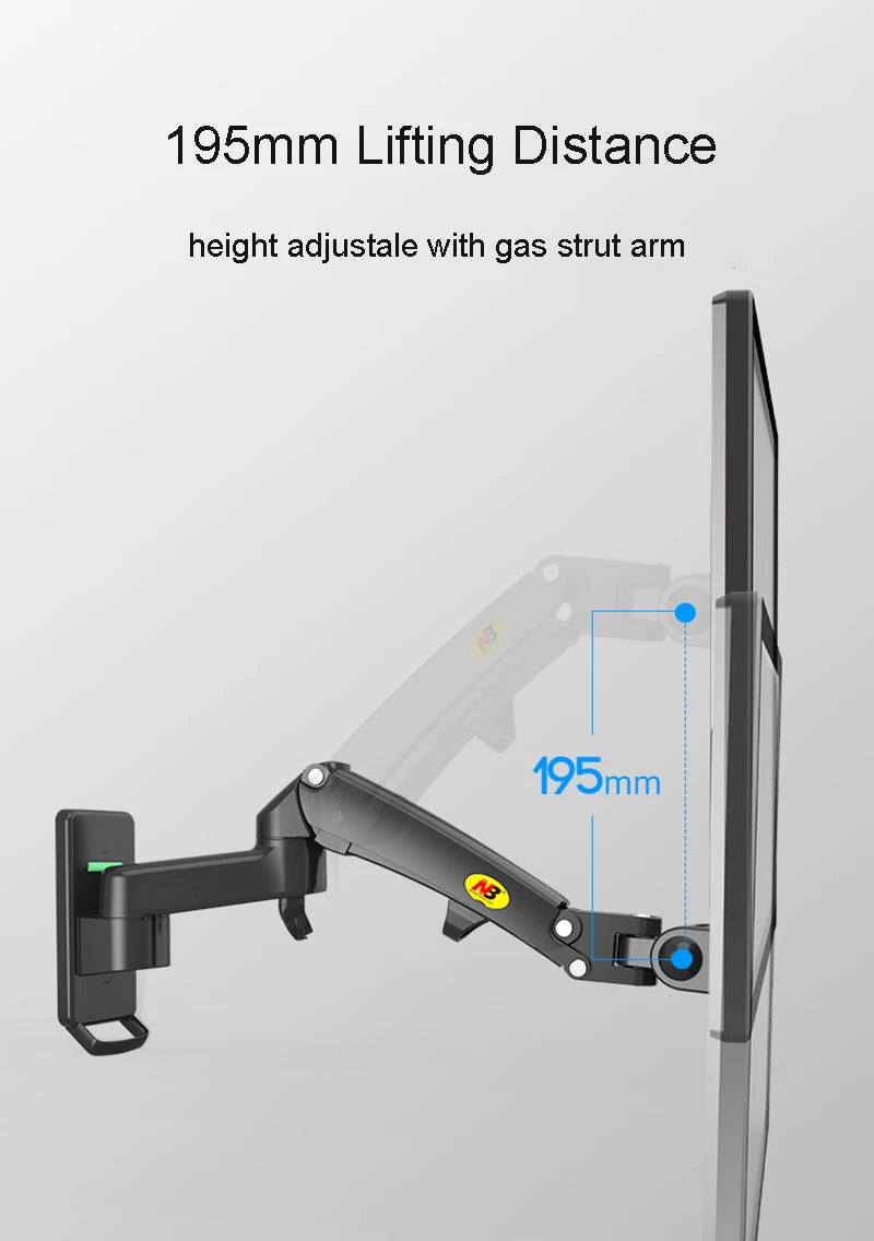 Ergonomic Floating Monitor Arm