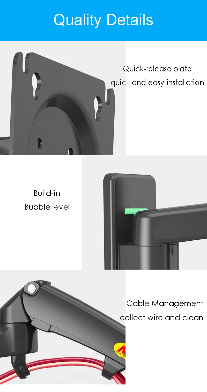 Ergonomic Floating Monitor Arm