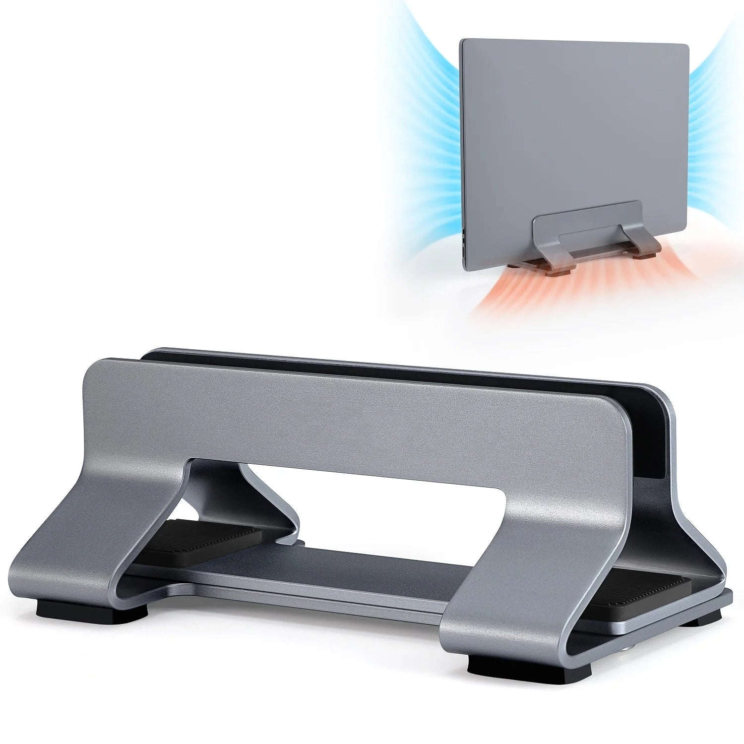Premium Aluminum Adjustable Vertical Laptop Stand