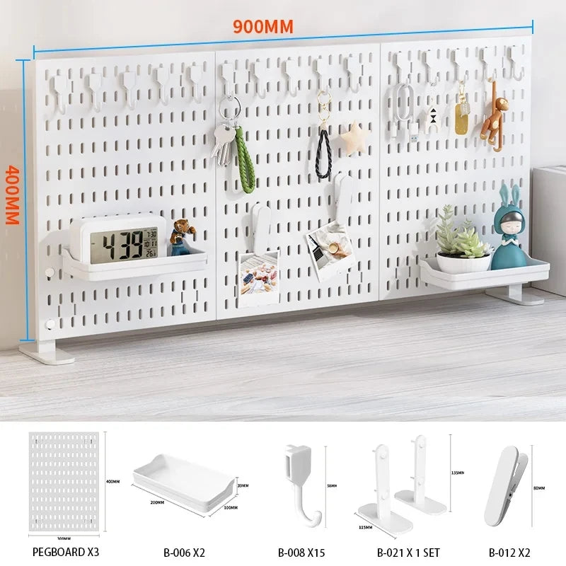 Modular Clamp-On Vertical Pegboard System