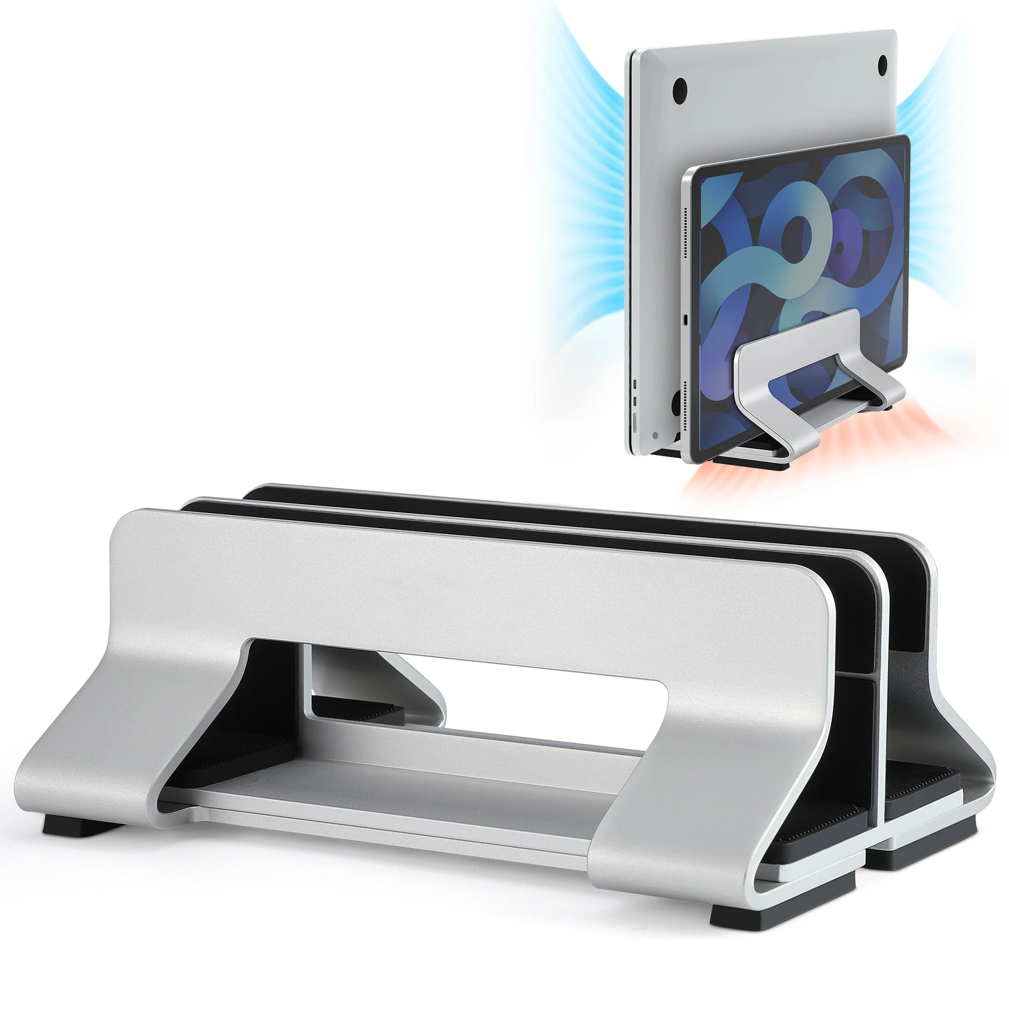 Premium Aluminum Adjustable Vertical Laptop Stand