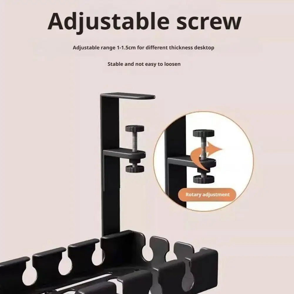 Zero-Drill Retractable Cable Management Tray
