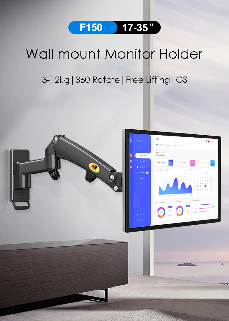 Ergonomic Floating Monitor Arm