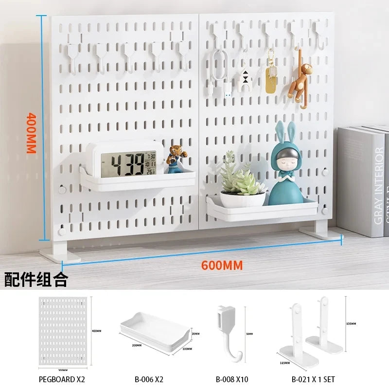 Modular Clamp-On Vertical Pegboard System