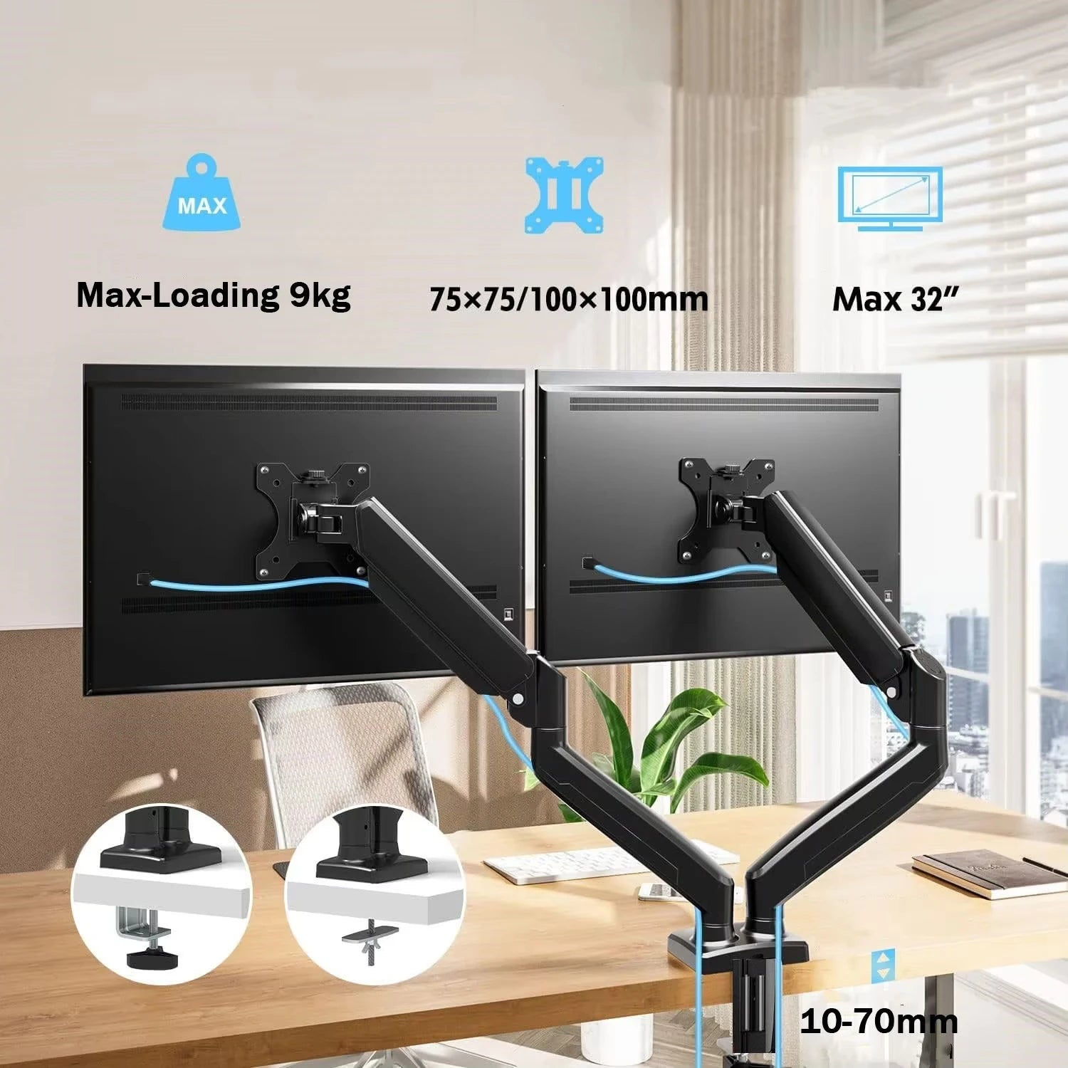 Apex Floating Dual Monitor Arm