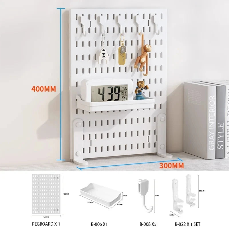 Modular Clamp-On Vertical Pegboard System