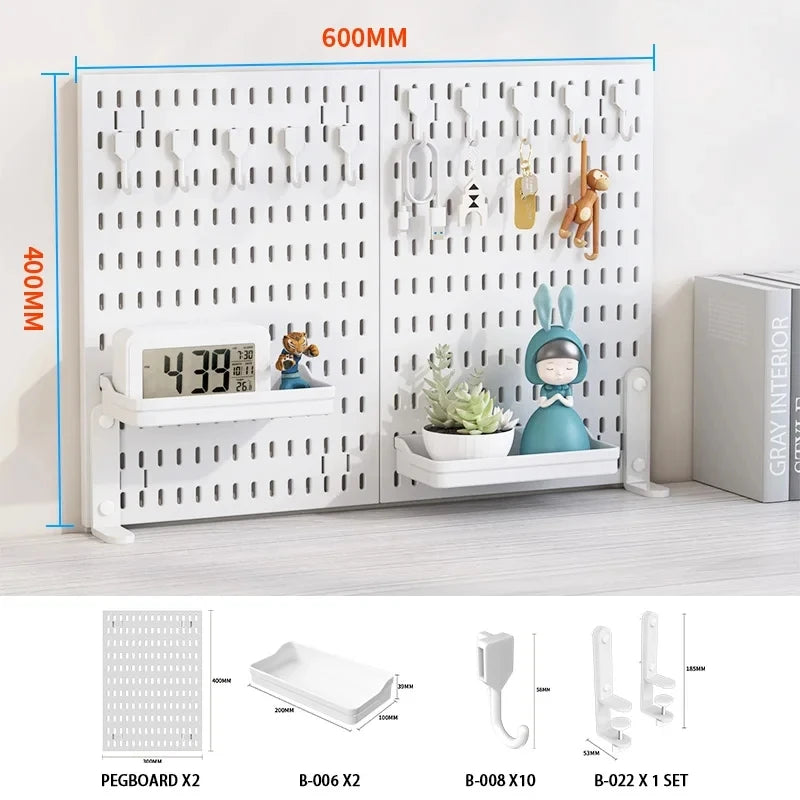 Modular Clamp-On Vertical Pegboard System