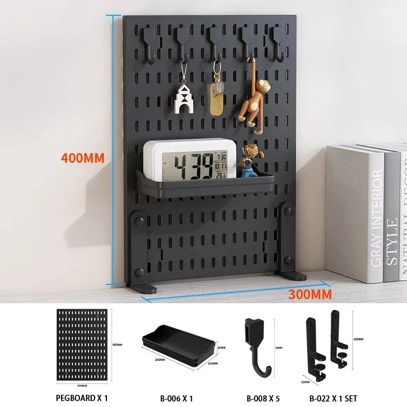 Modular Clamp-On Vertical Pegboard System