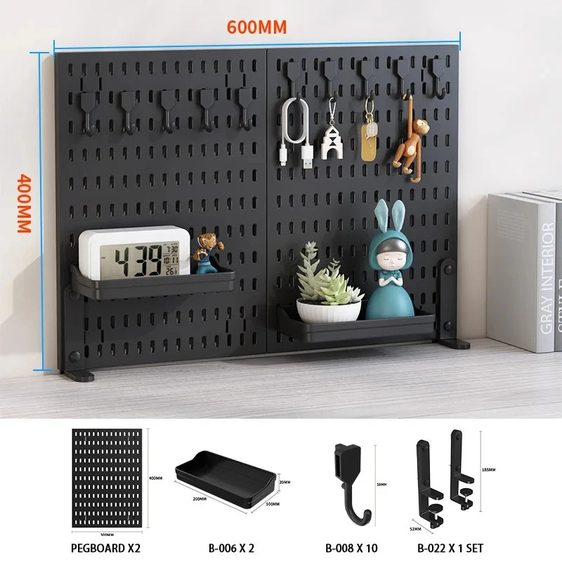 Modular Clamp-On Vertical Pegboard System