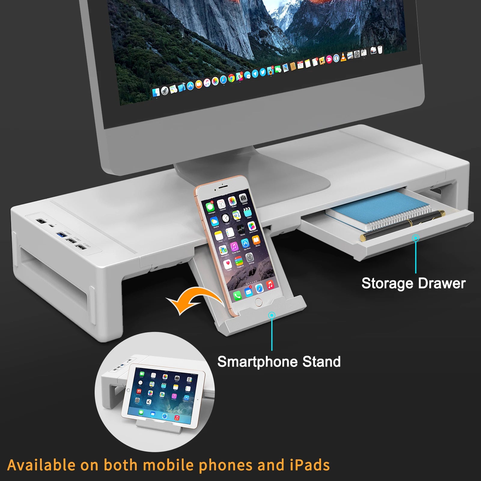 Adjustable Ergonomic Monitor Organizer