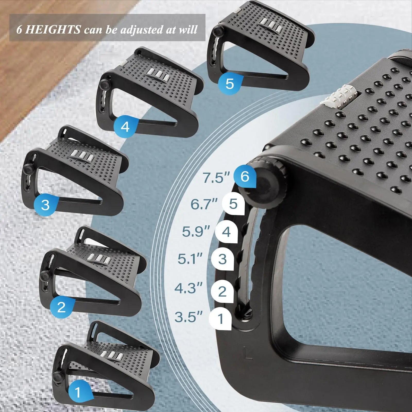 Adjustable Ergonomic Footrest