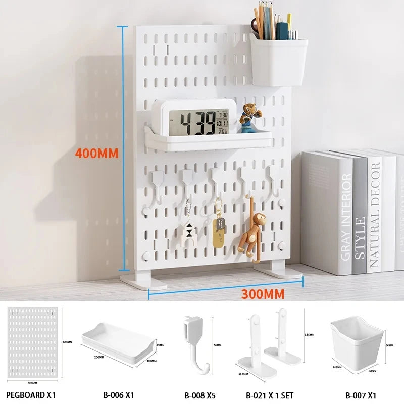 Modular Clamp-On Vertical Pegboard System