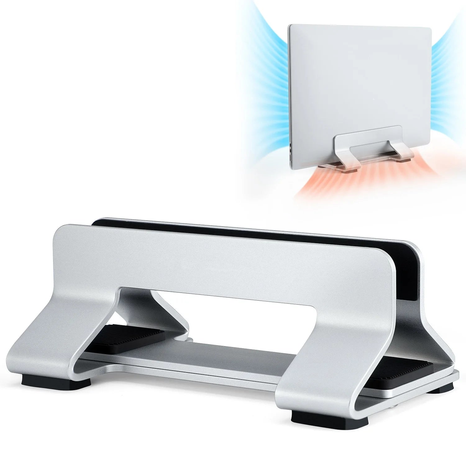 Premium Aluminum Adjustable Vertical Laptop Stand