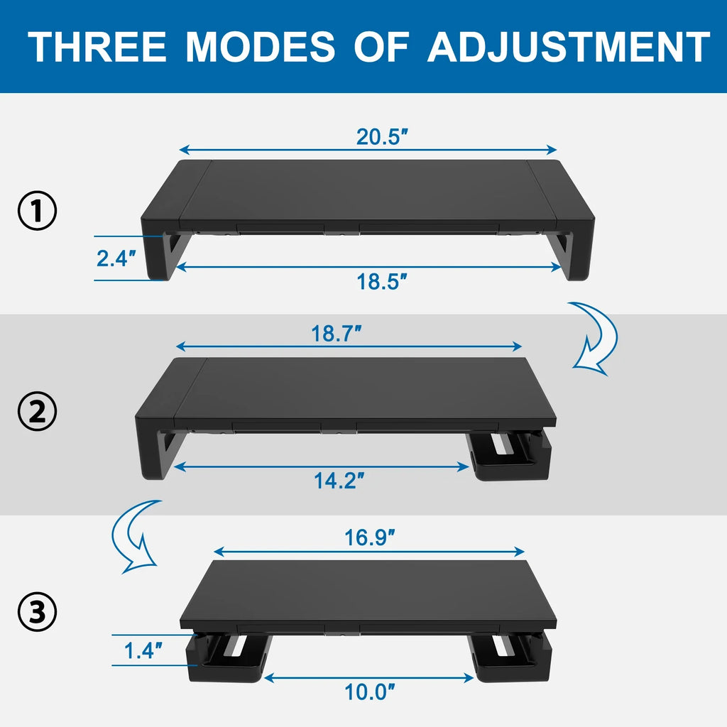 Adjustable Ergonomic Monitor Organizer