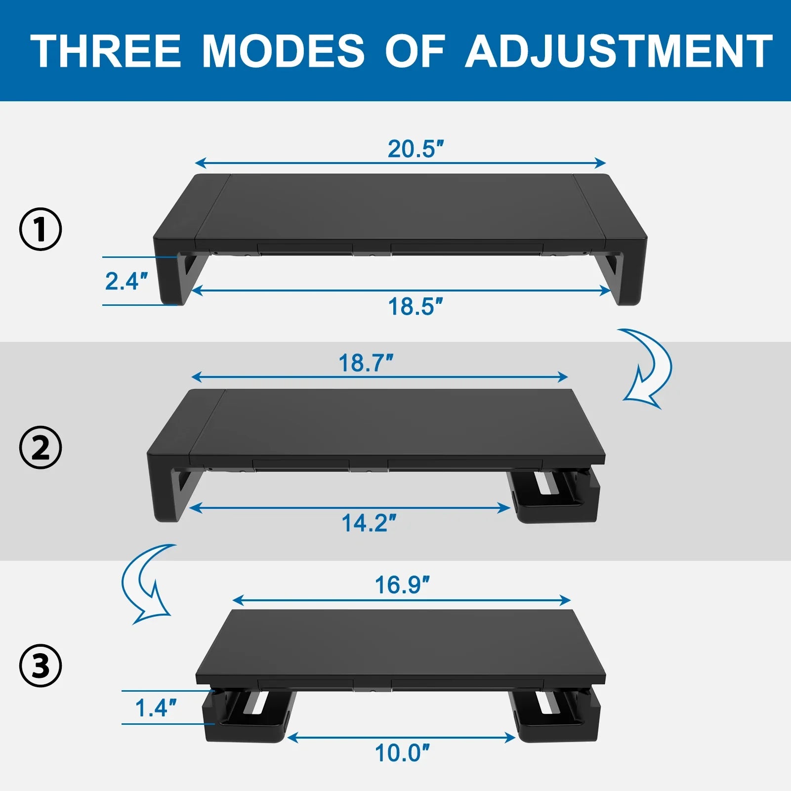 Adjustable Ergonomic Monitor Organizer