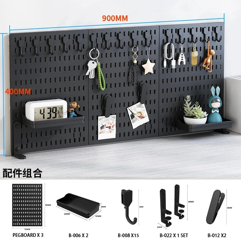 Modular Clamp-On Vertical Pegboard System