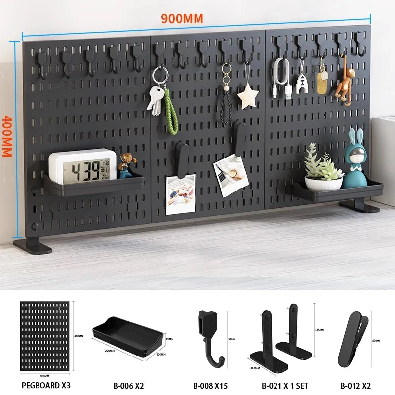 Modular Clamp-On Vertical Pegboard System