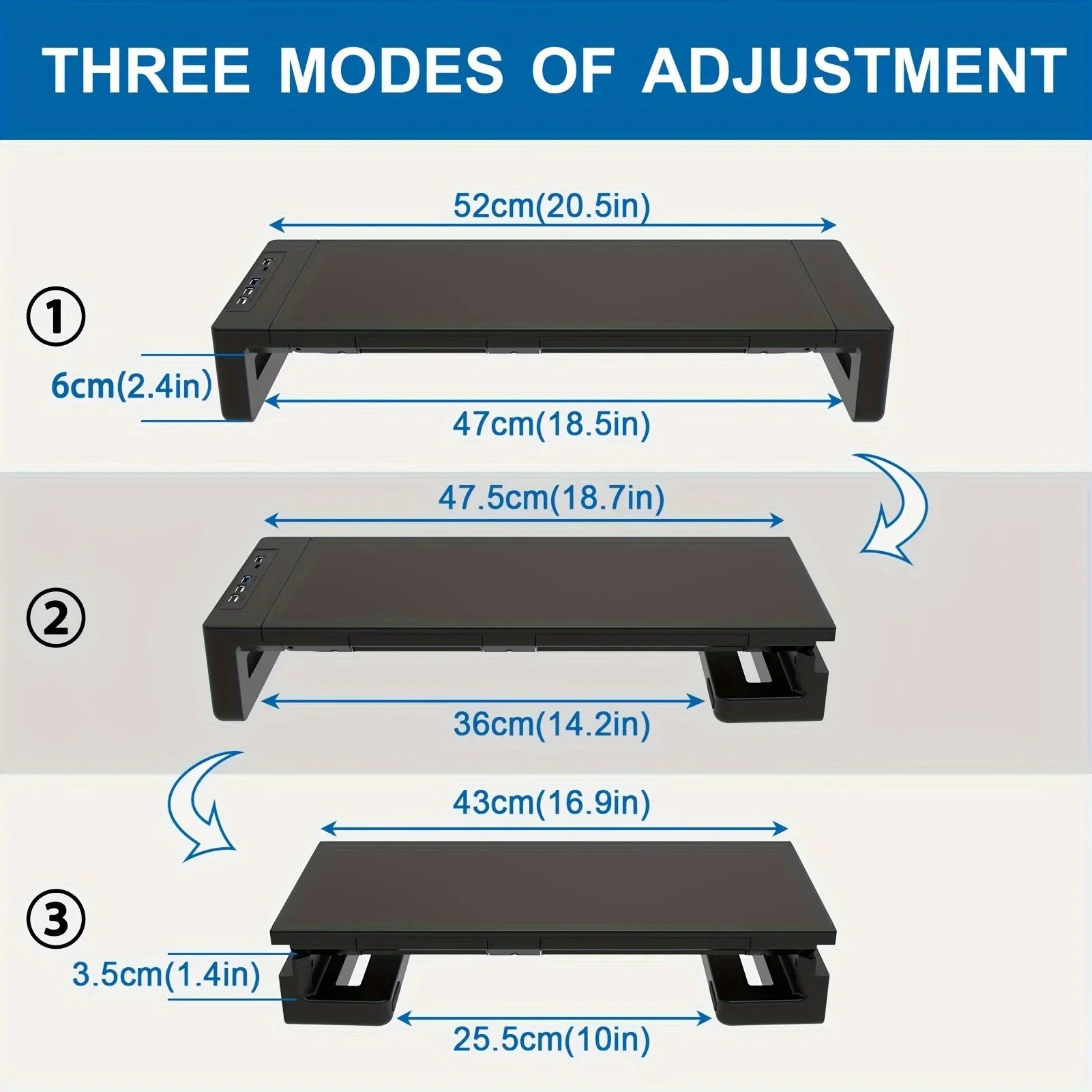 Adjustable Ergonomic Monitor Organizer