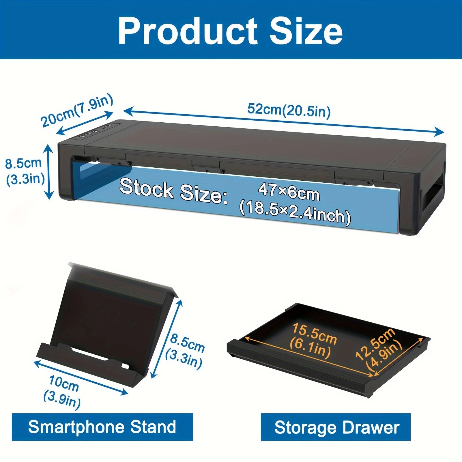 Adjustable Ergonomic Monitor Organizer