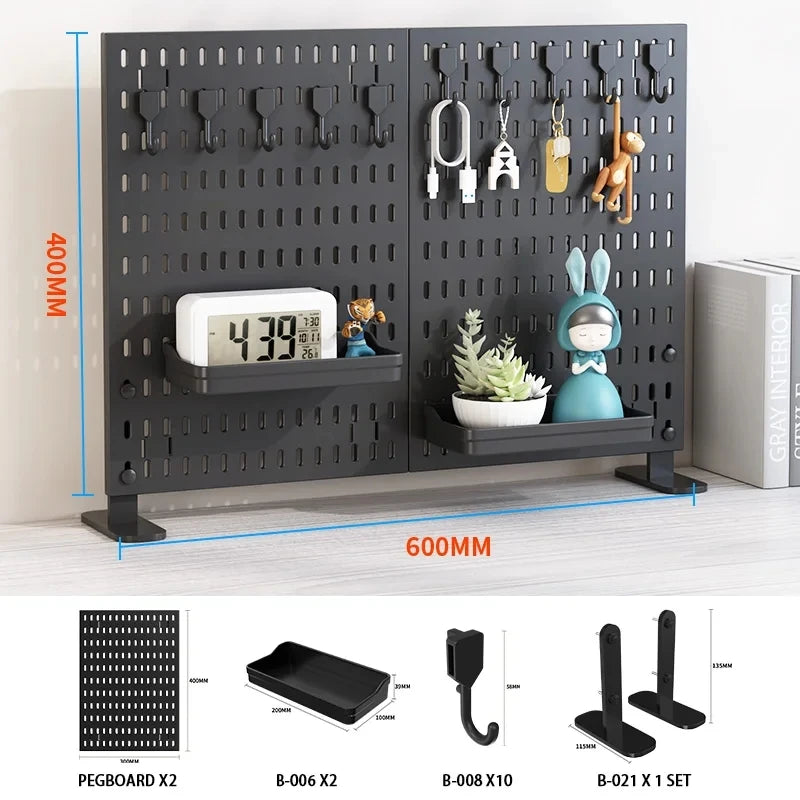 Modular Clamp-On Vertical Pegboard System