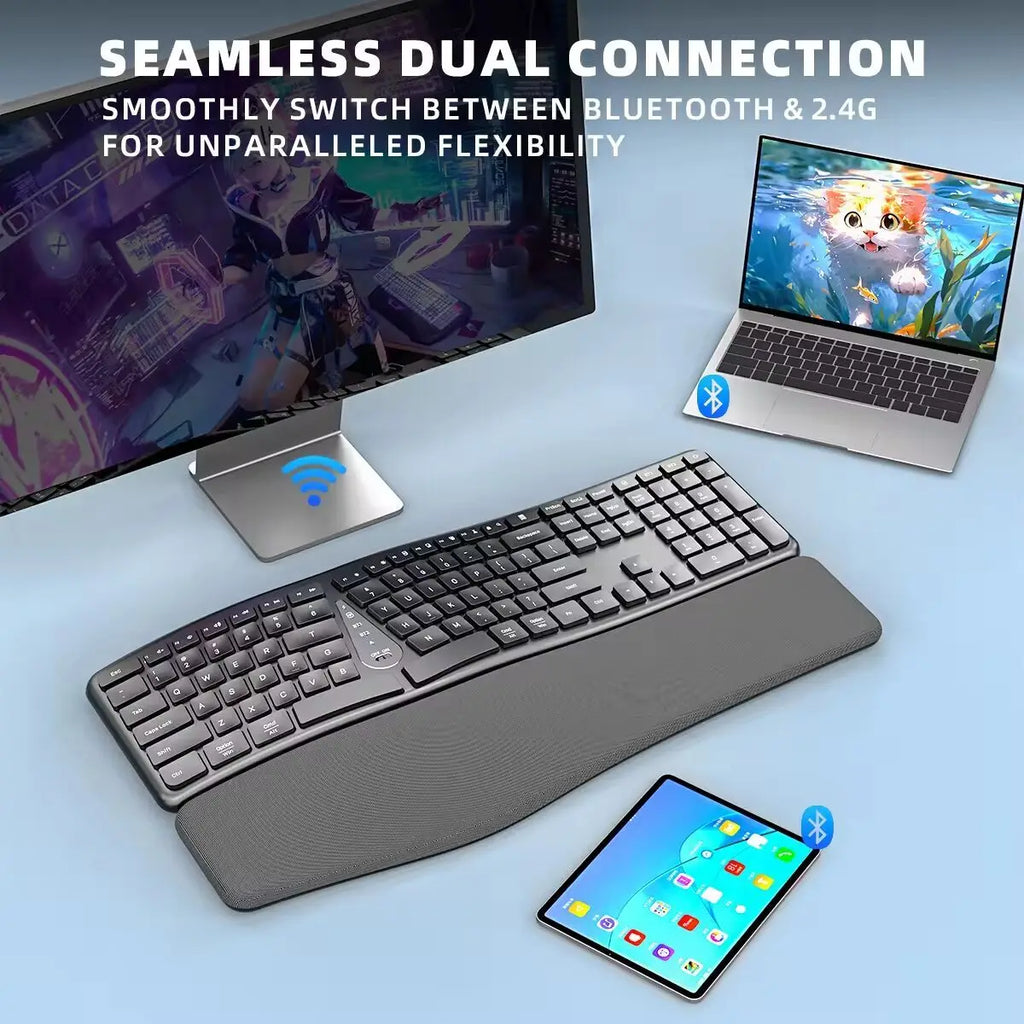 BetterDesk Wireless Ergonomic Keyboard